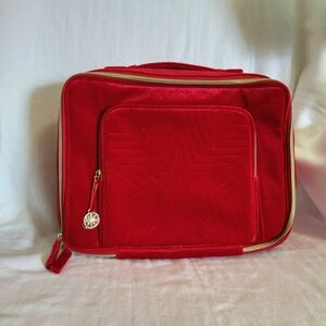 Estee Lauder Red Gold‎ Velvet Makeup Train Case Holiday Limited Edition 2023NWOT